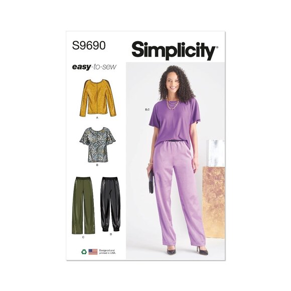 Simplicity Sewing Pattern S9690 Sportswear Pull on Pants Top Miss Size 8-16 - Picture 1 of 3
